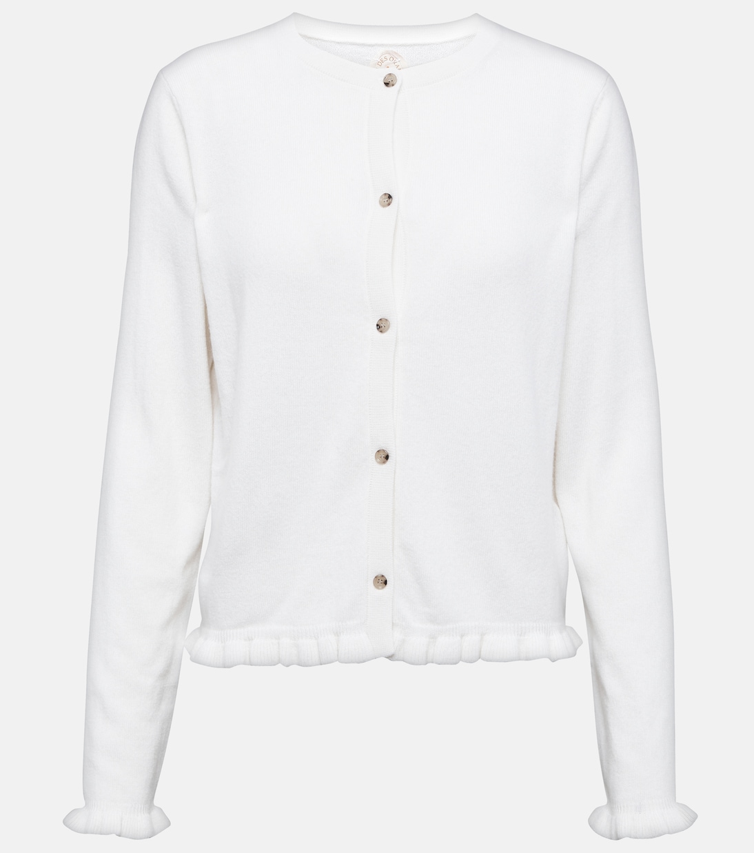 Ruffled cashmere and wool cardigan | Jardin des Orangers