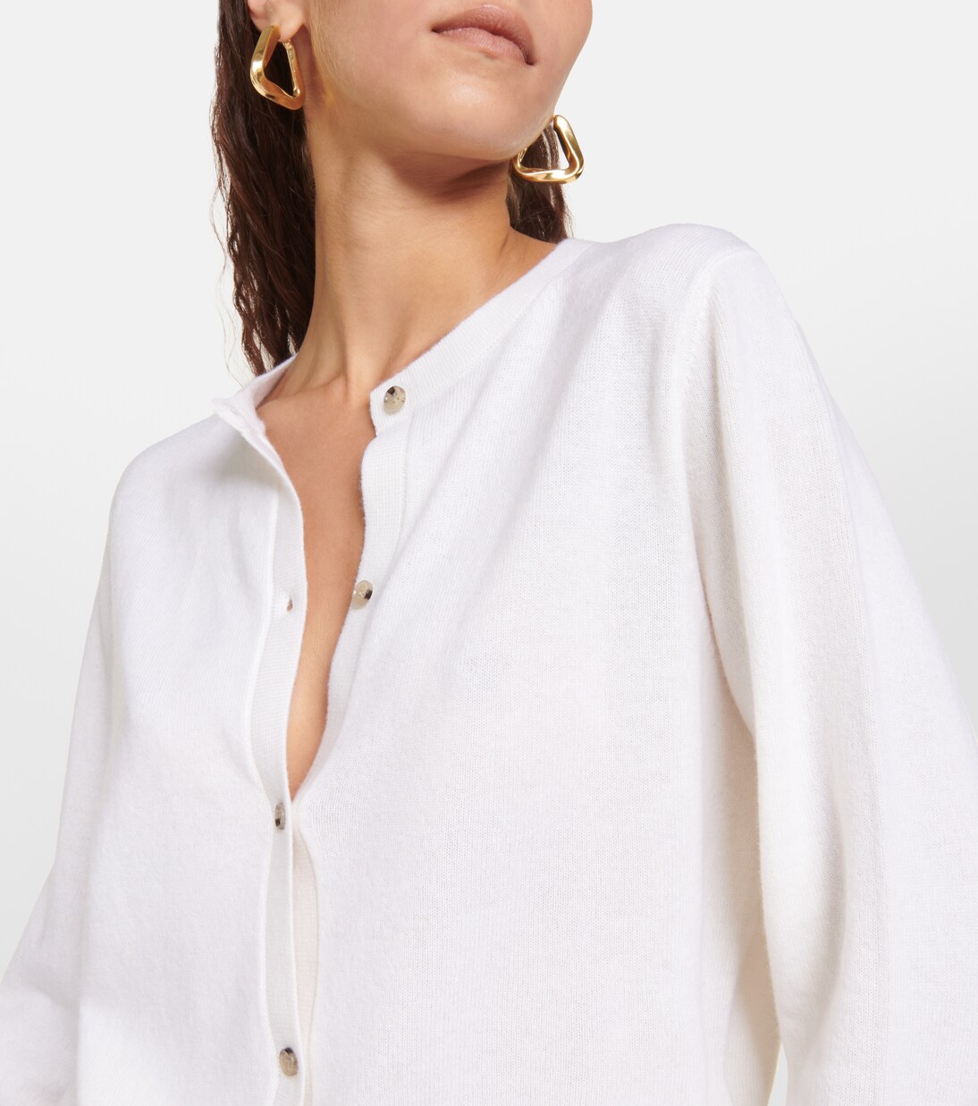 Ruffled cashmere and wool cardigan | Jardin des Orangers