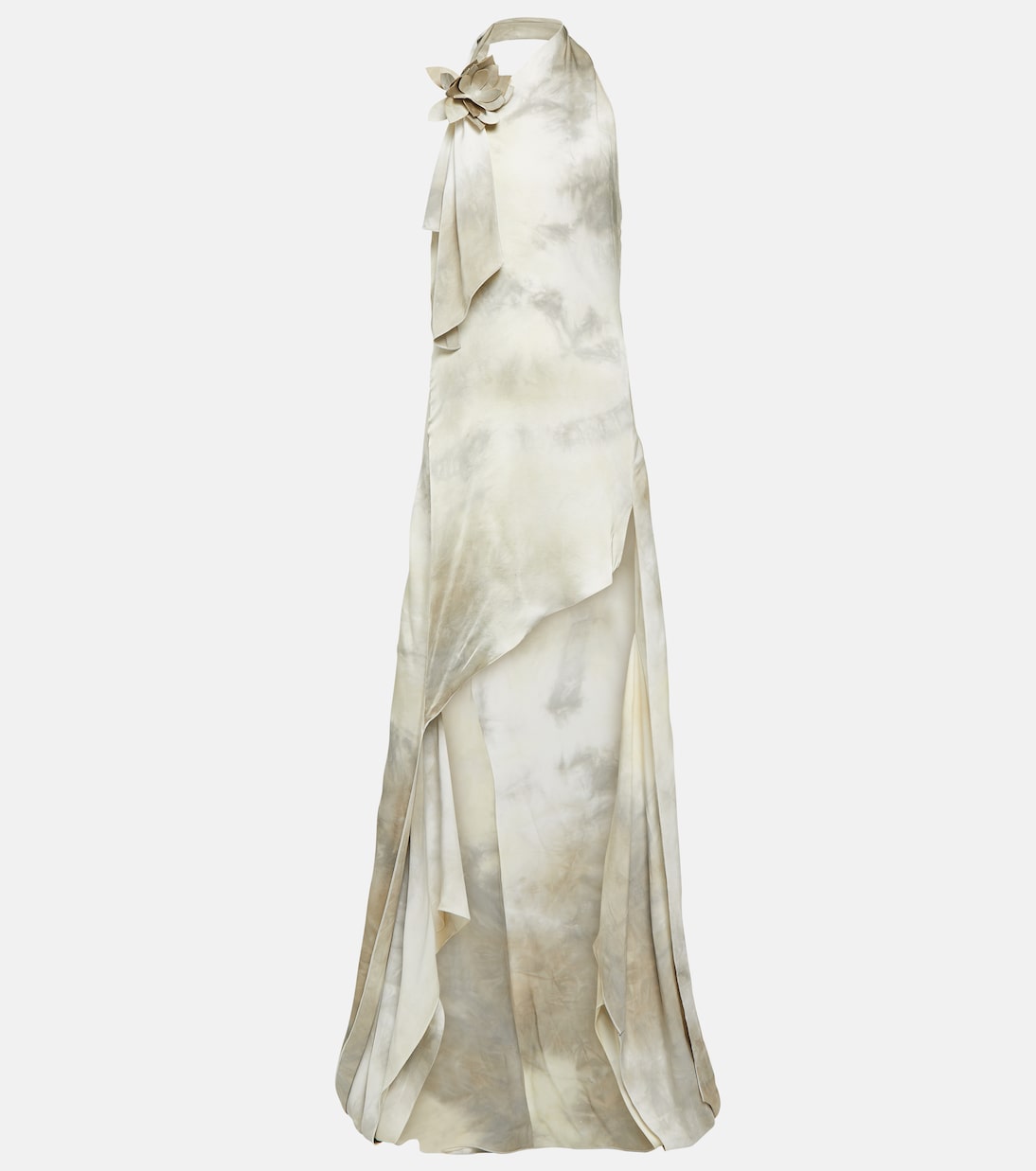 Floral-appliqué asymmetric gown | Coperni