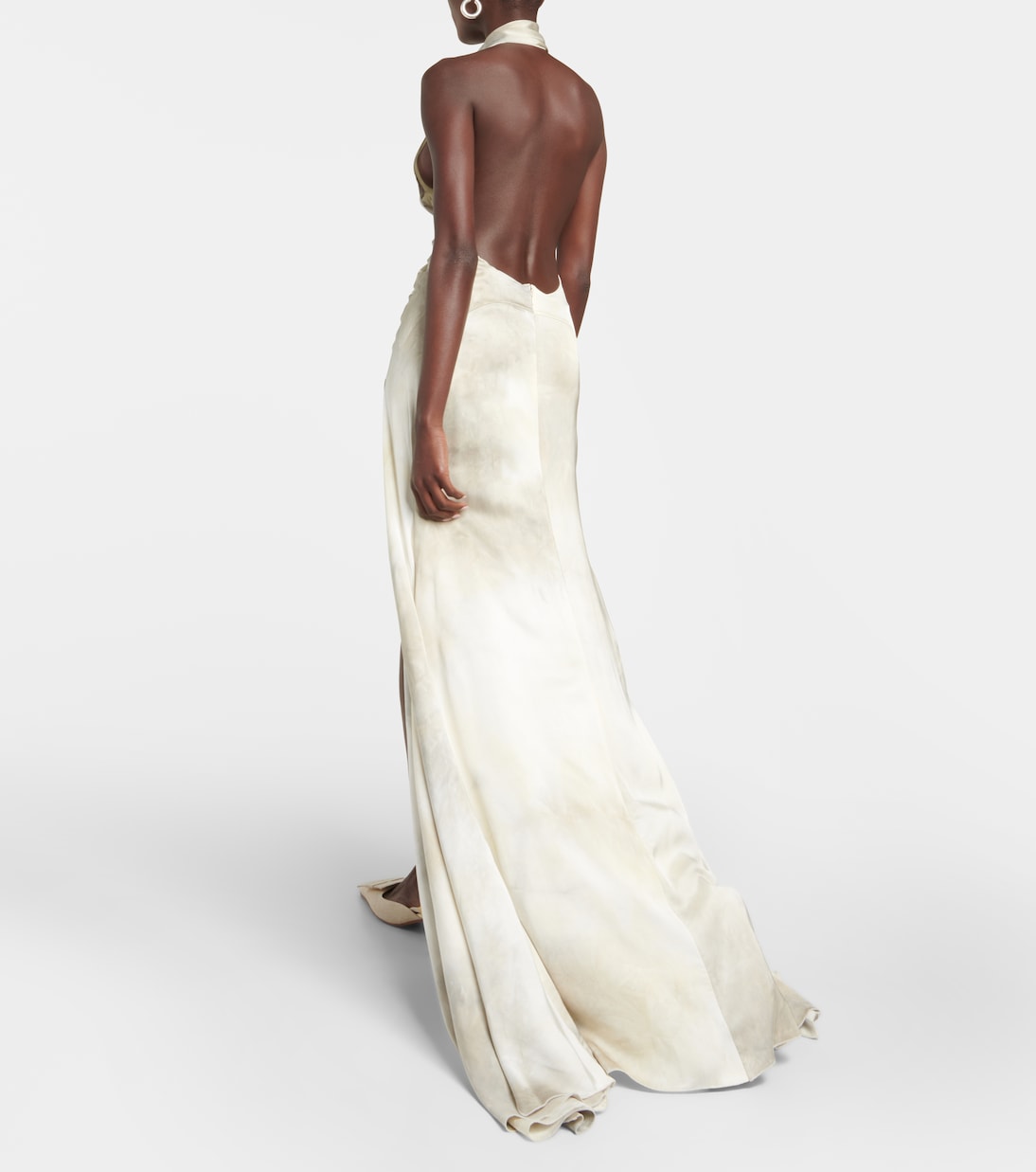 Floral-appliqué asymmetric gown | Coperni