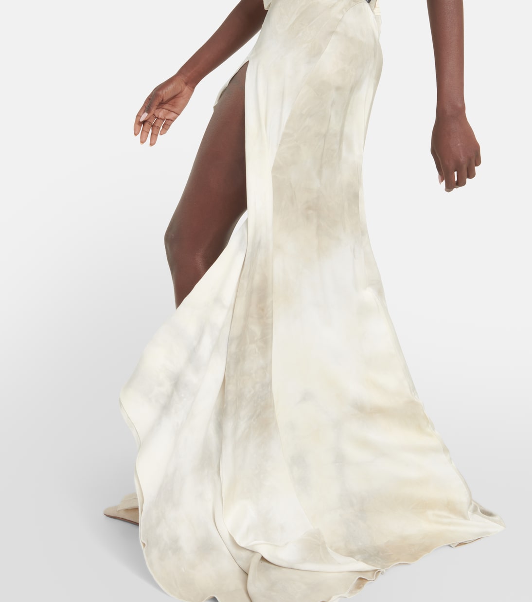 Floral-appliqué asymmetric gown | Coperni