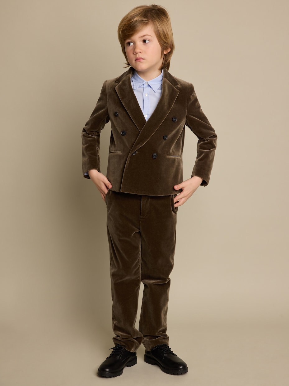 Timote velvet straight pants | Bonpoint