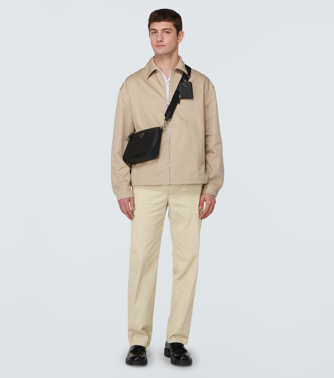 Pantaloni regular in misto cotone | Prada