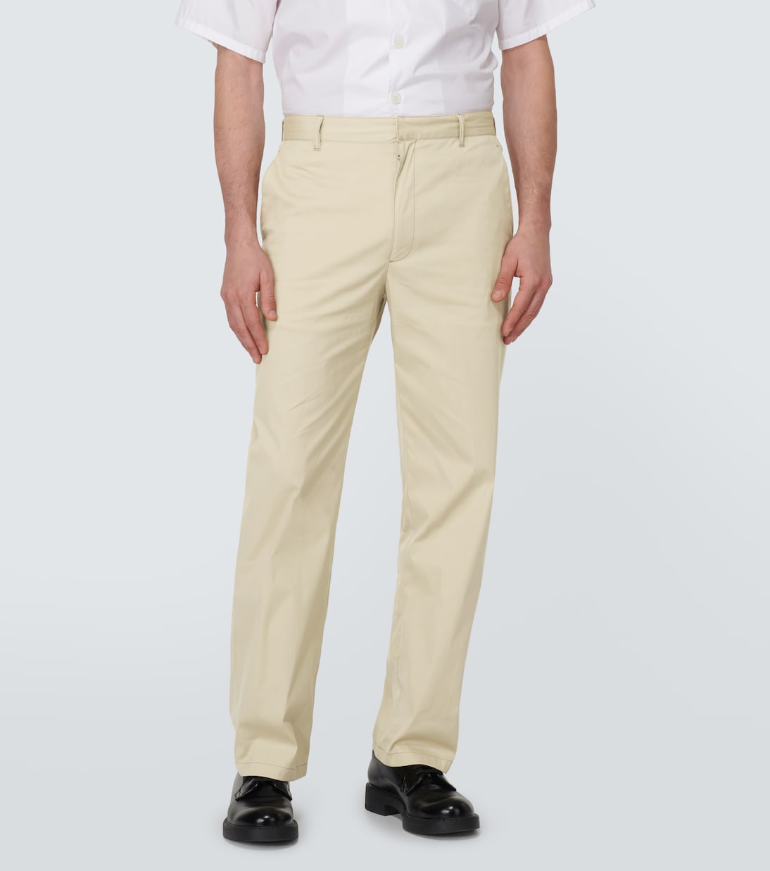 Pantaloni regular in misto cotone | Prada
