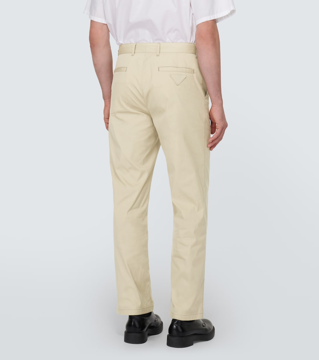 Pantaloni regular in misto cotone | Prada