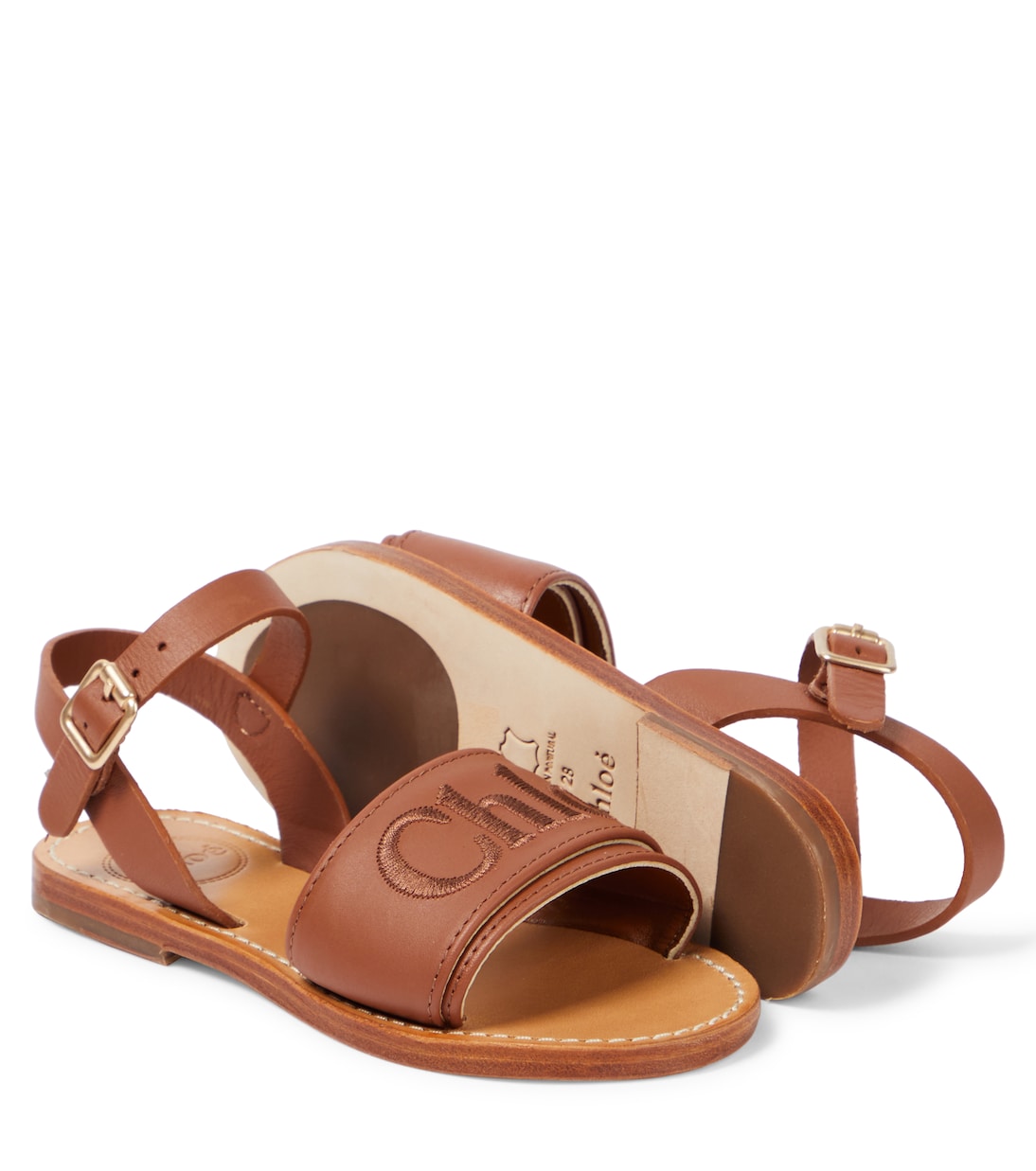 Sandalen aus Leder | Chloé Kids