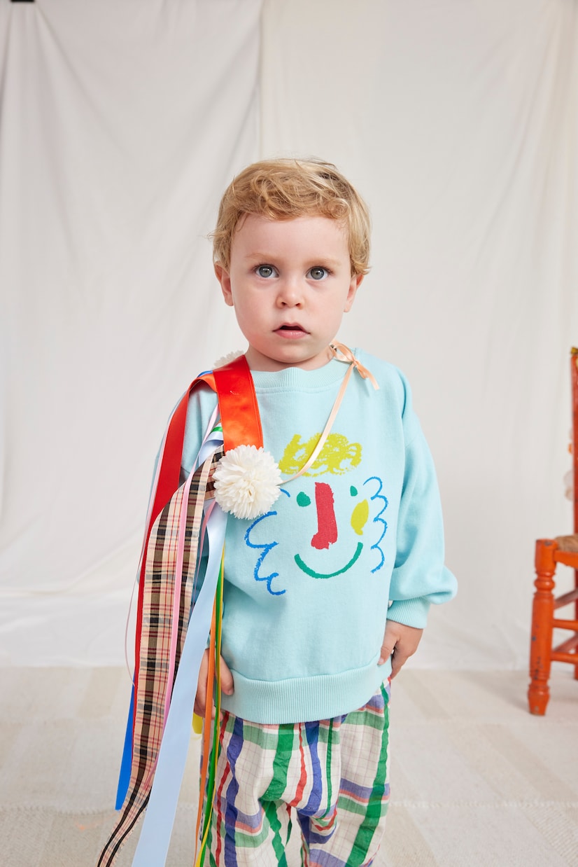 Baby - Felpa Happy Mask in jersey | Bobo Choses