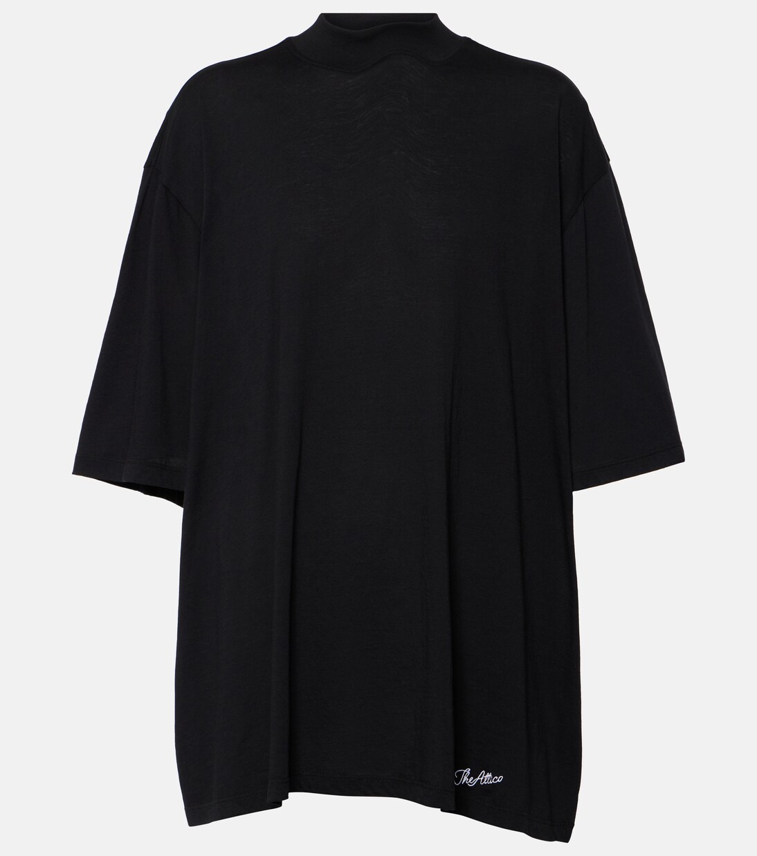 Oversized cotton jersey T-shirt in black - The Attico