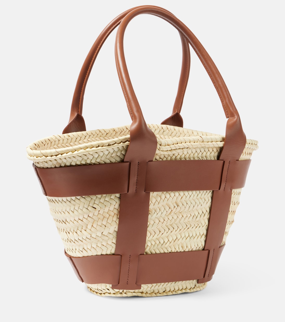 Borsa Santorini in rafia e pelle | DeMellier