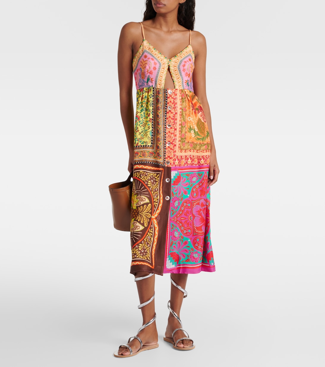 Abito midi Mixed Scarves | Farm Rio