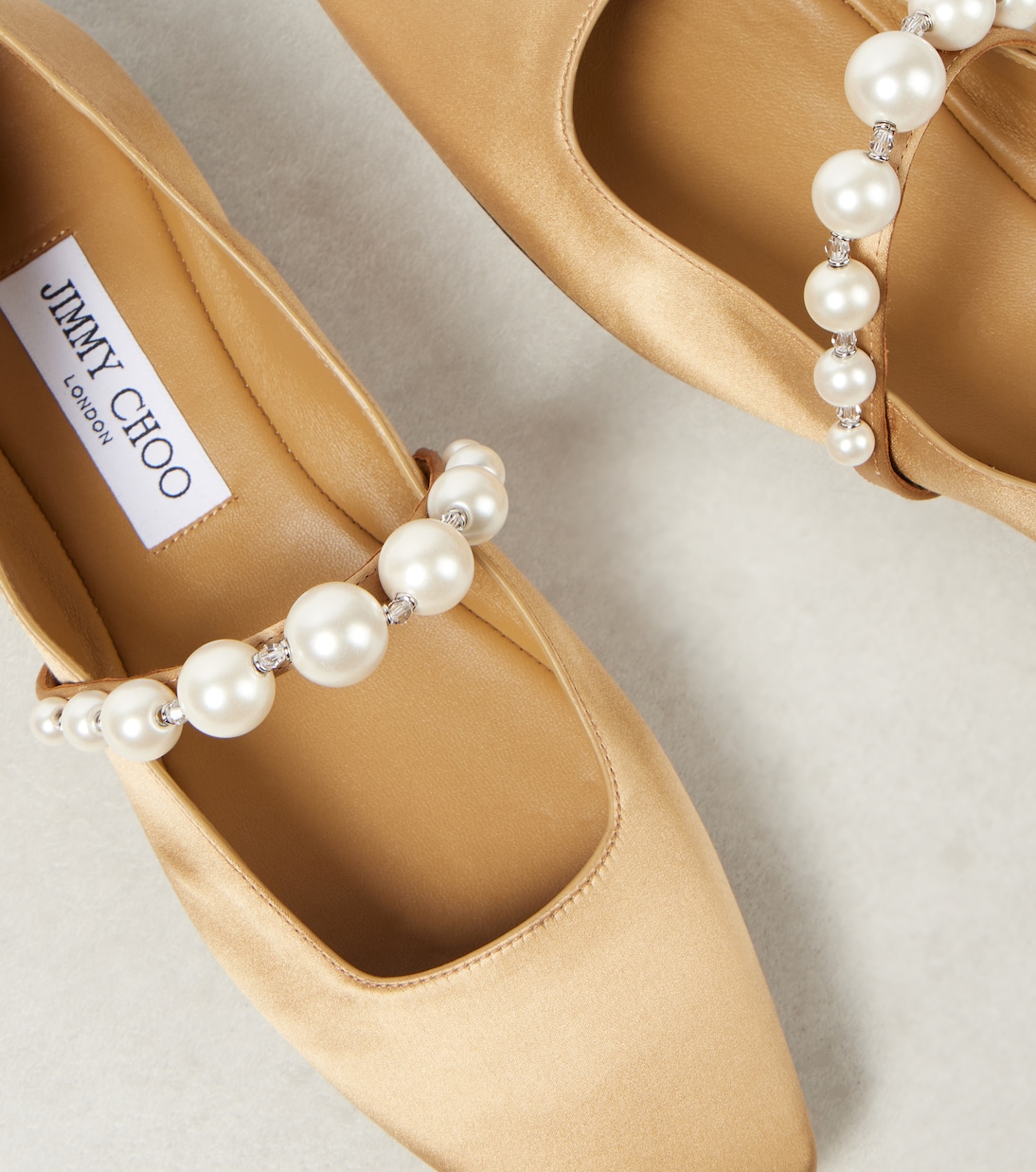 Ade embellished satin Mary Jane flats | Jimmy Choo