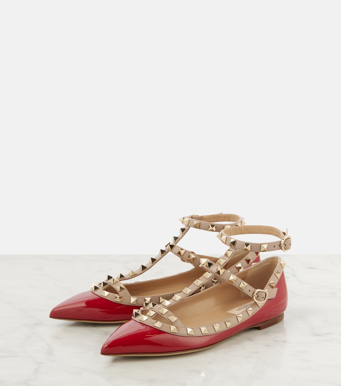 Bailarinas Rockstud de charol | Valentino Garavani