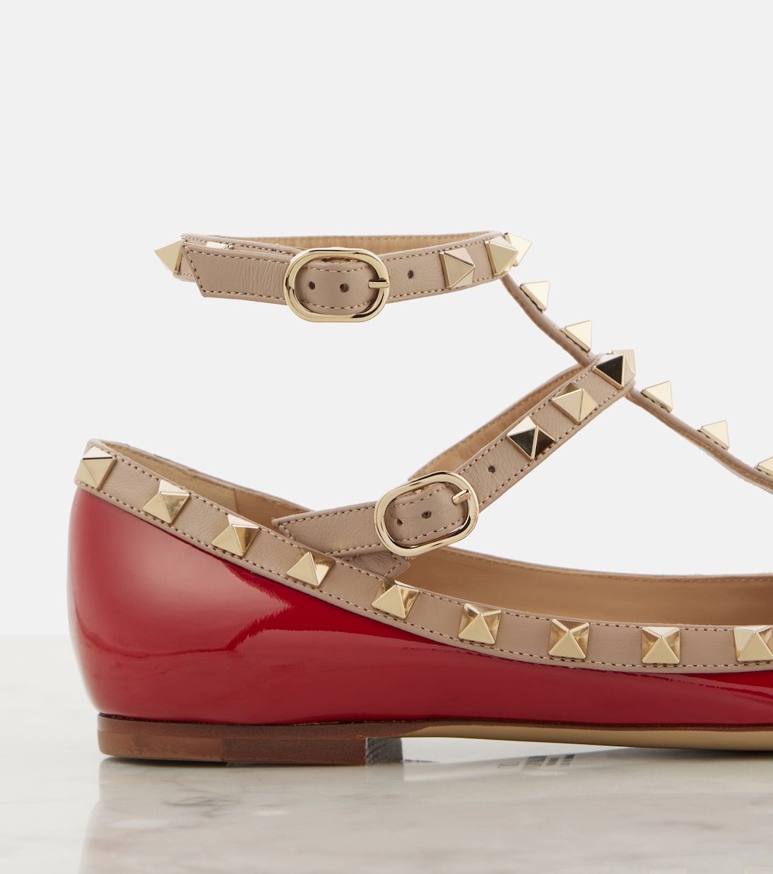 Bailarinas Rockstud de charol | Valentino Garavani
