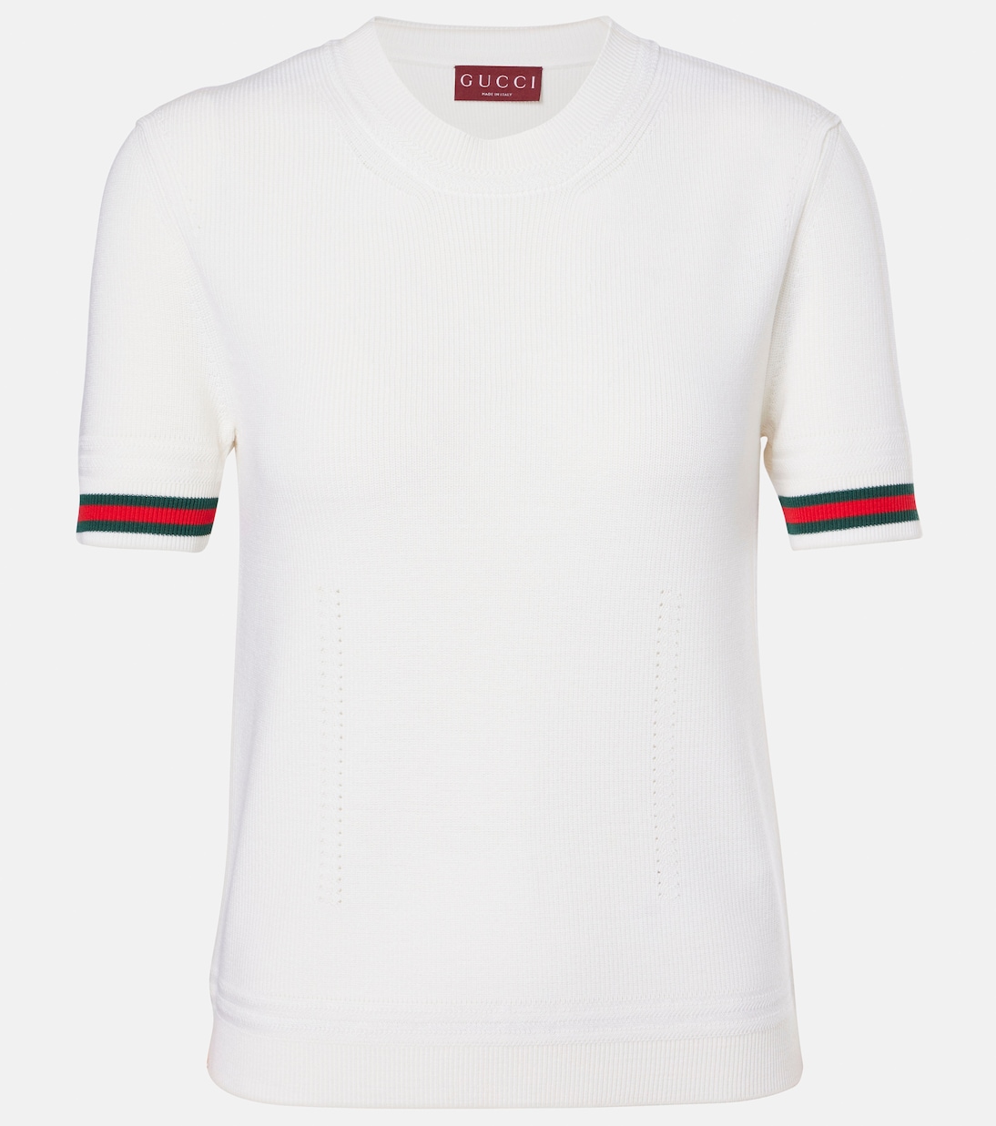 Web Stripe wool top | Gucci