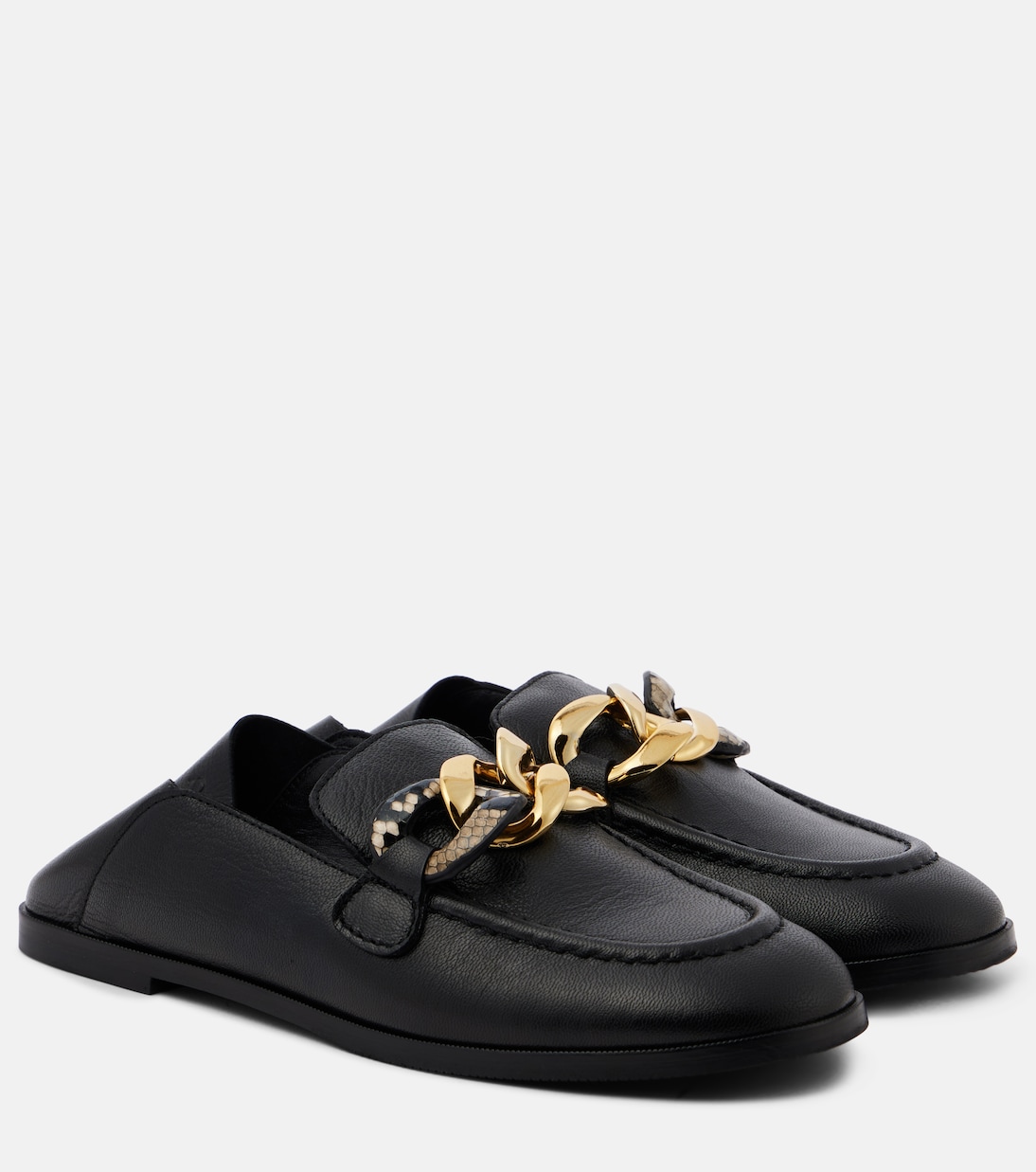 Chain Line leather loafers | See By Chloé