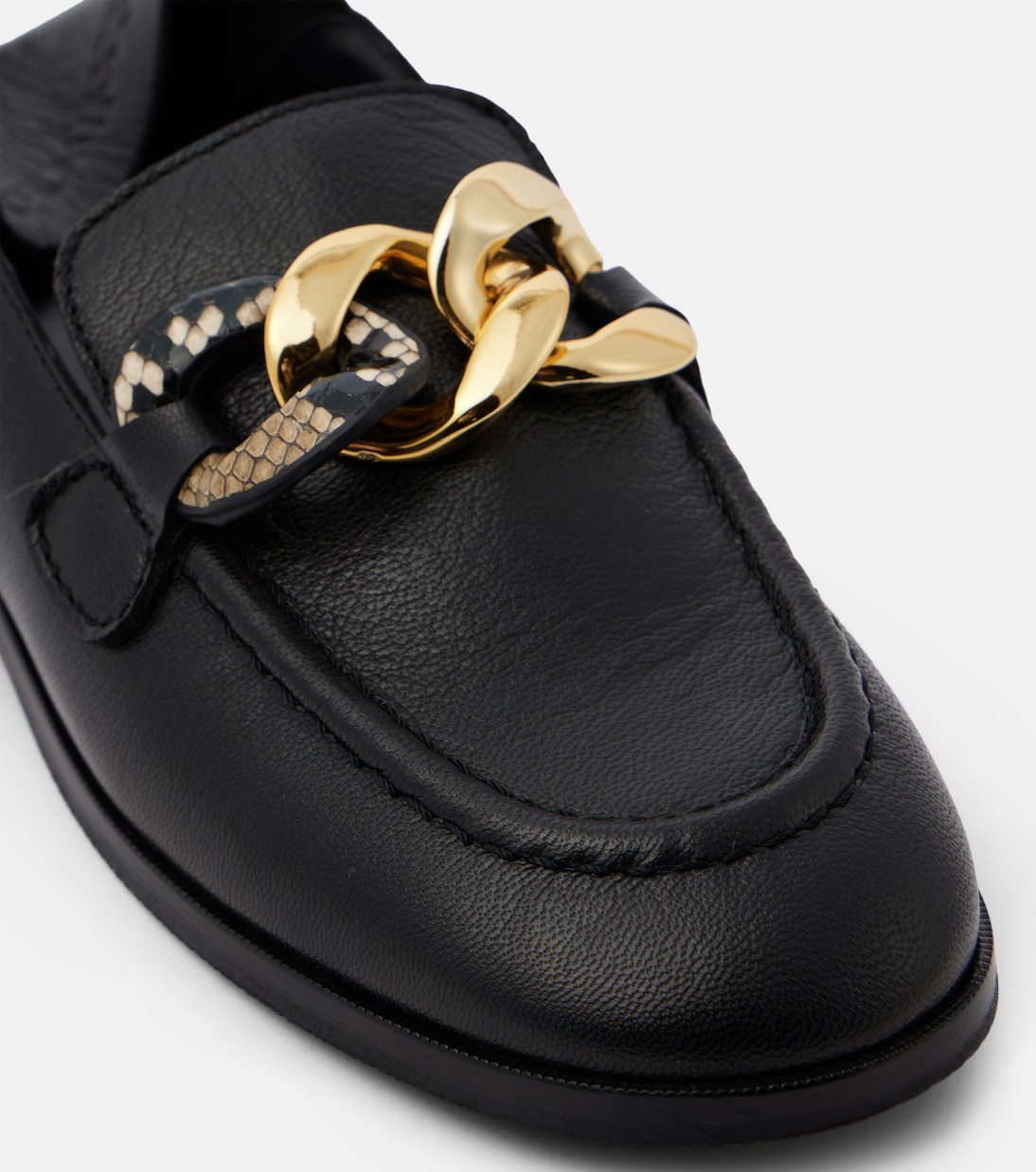 Chain Line leather loafers | See By Chloé