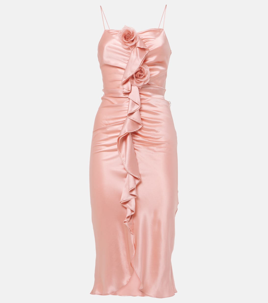 Ruched silk crêpe midi dress | Rodarte