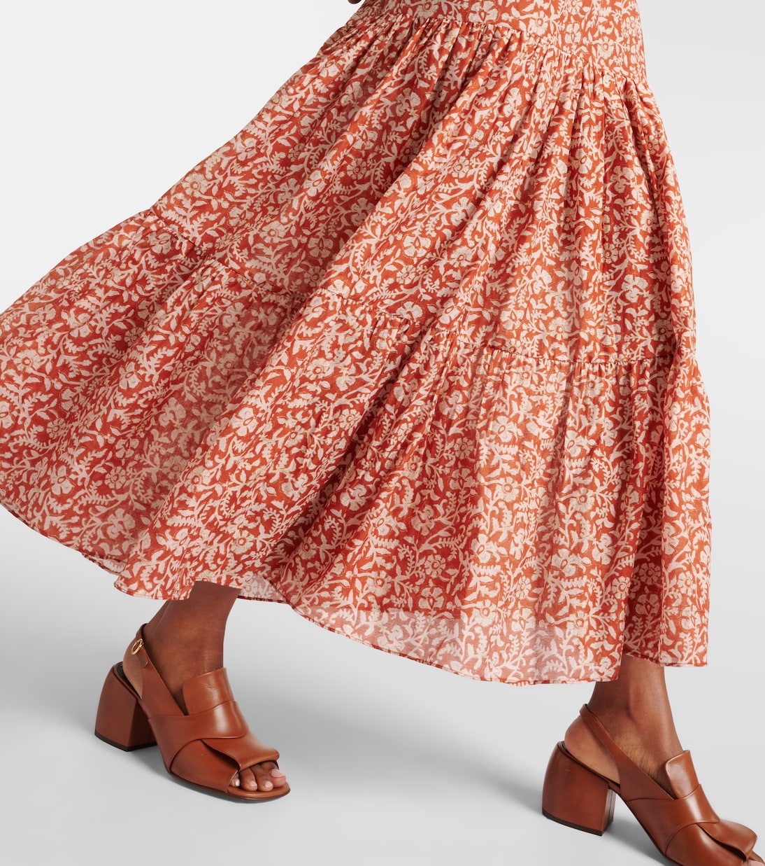 Midikleid Brooke aus Baumwolle und Seide | Rixo