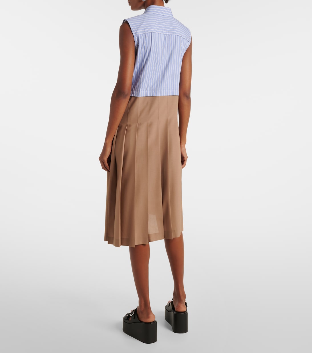 Striped midi dress | Sacai