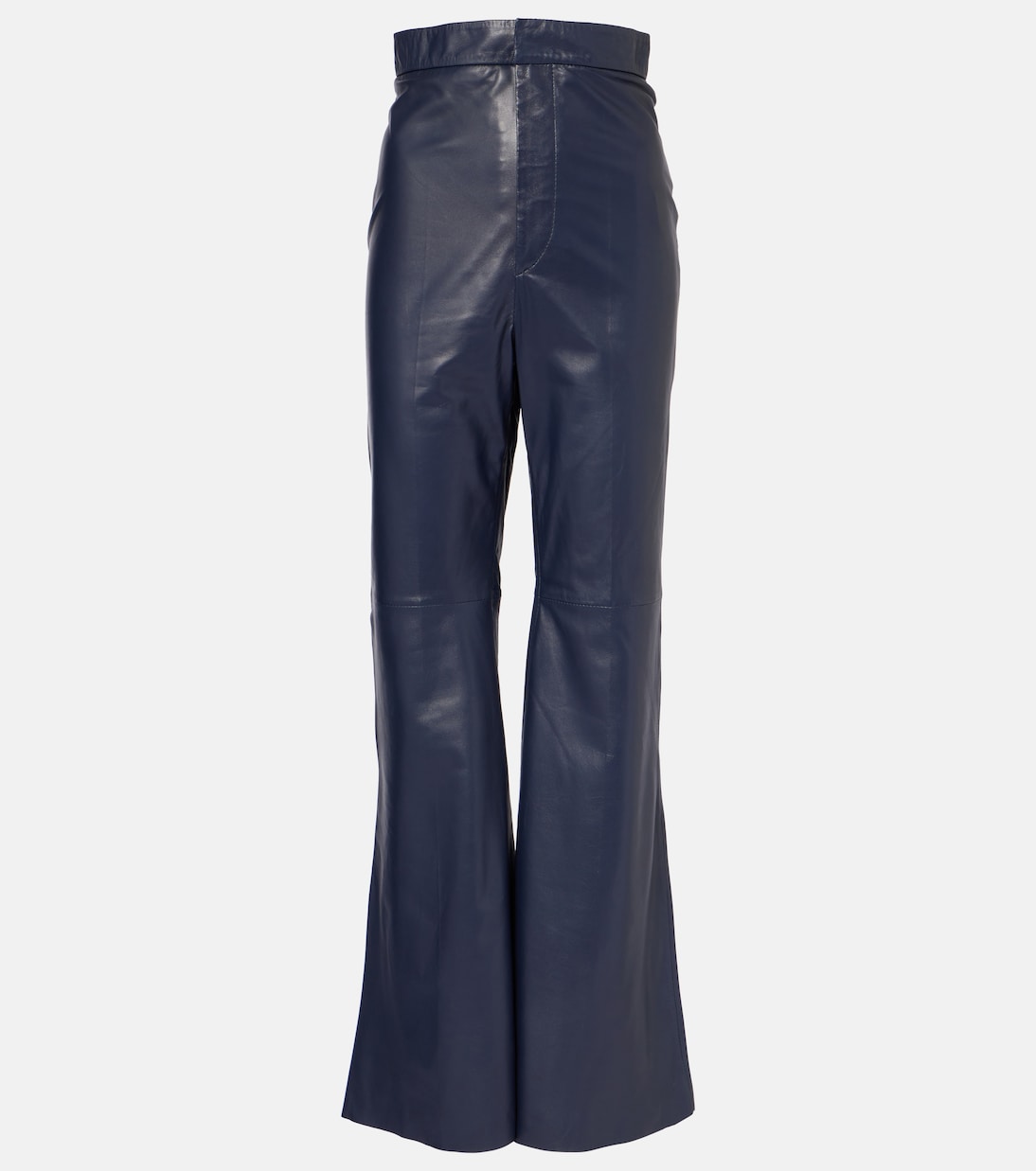High-Rise-Schlaghose aus Leder | Victoria Beckham