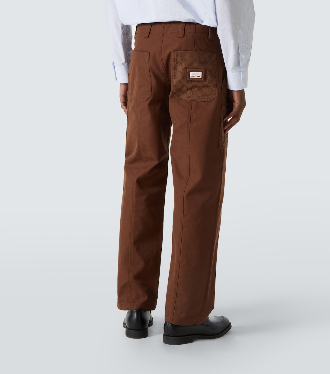 Weite Hose GG aus Baumwoll-Canvas | Gucci