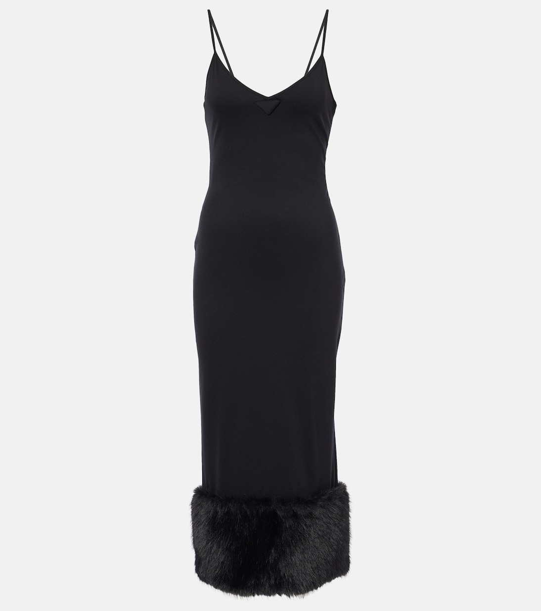 Robe midi en shearling synthétique | Prada