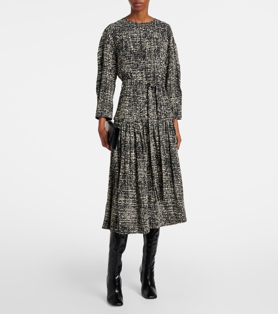 Robe midi Harlow imprimée en crêpe | Proenza Schouler