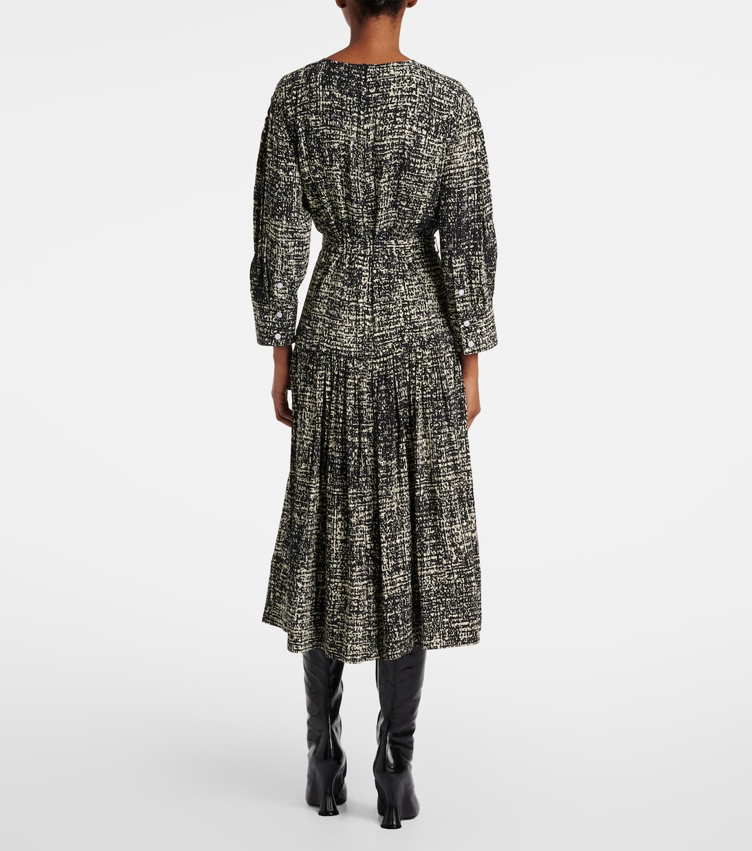 Robe midi Harlow imprimée en crêpe | Proenza Schouler