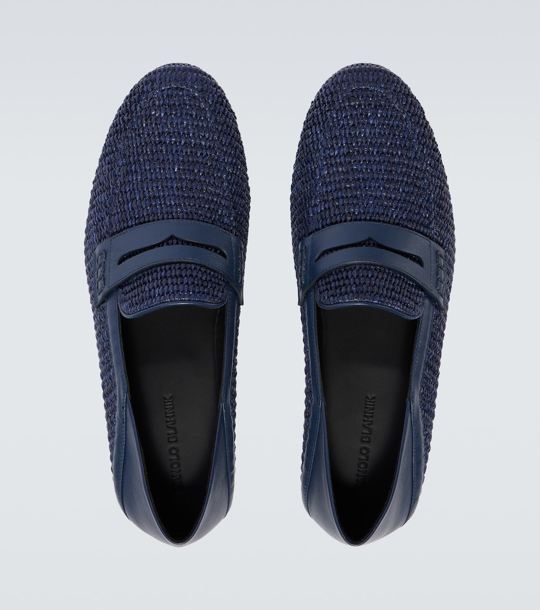 Mocassins Padstow en raphia et cuir | Manolo Blahnik