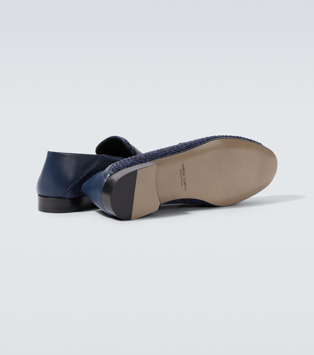 Mocassins Padstow en raphia et cuir | Manolo Blahnik