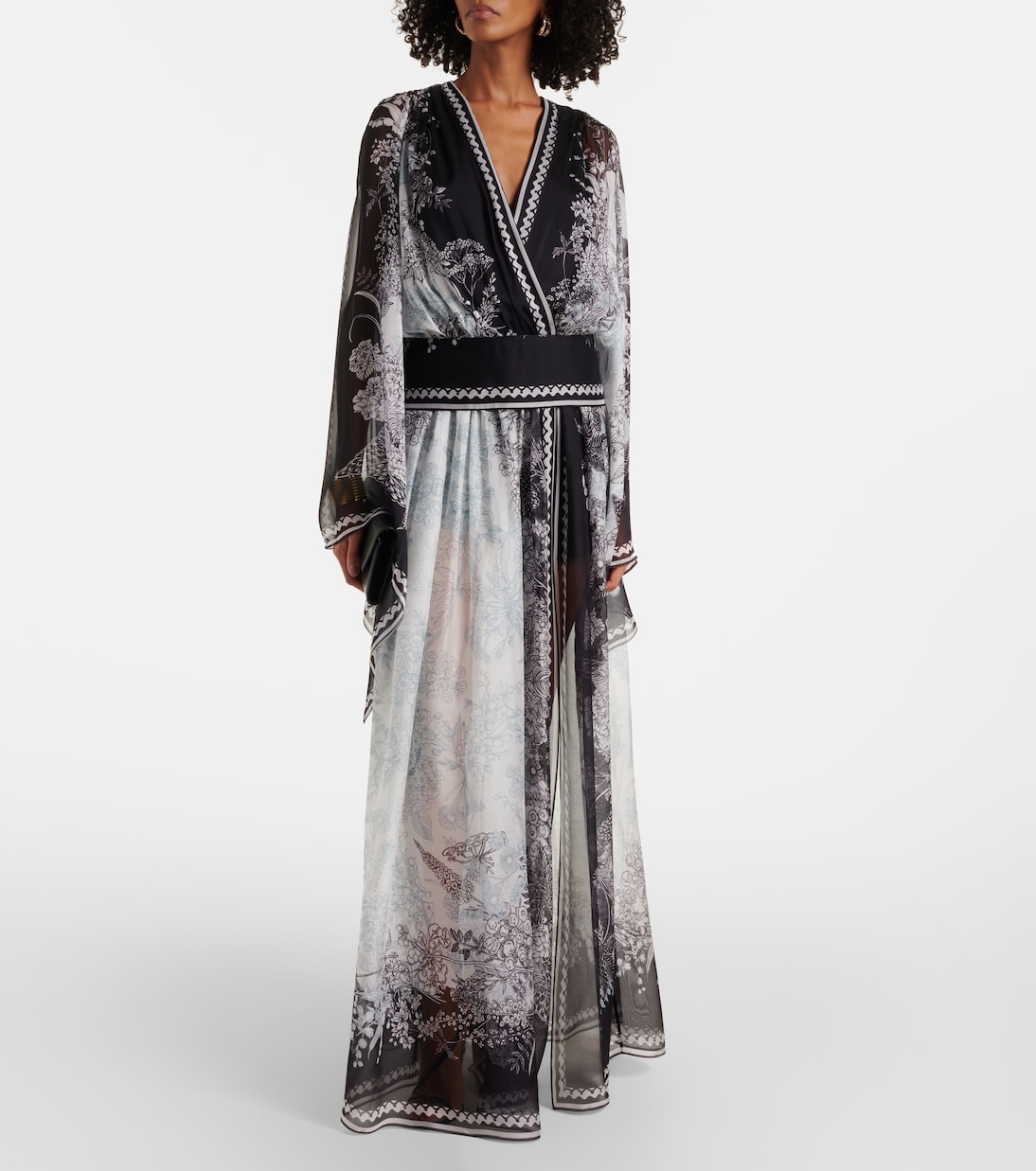 Blusa in chiffon di seta con stampa | Elie Saab