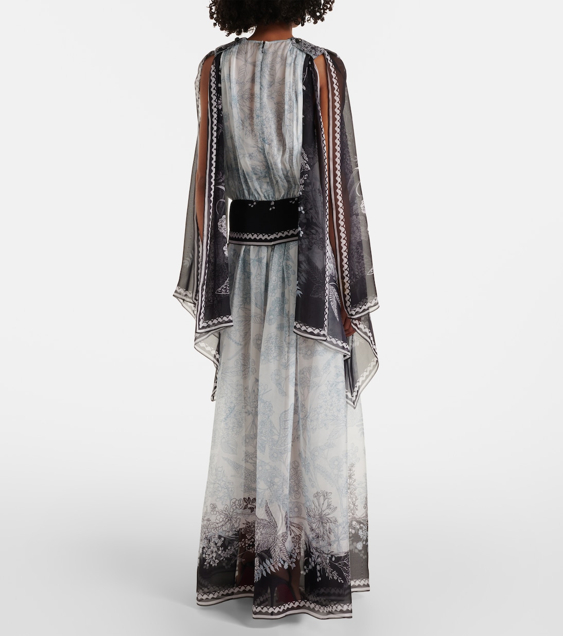 Blusa in chiffon di seta con stampa | Elie Saab