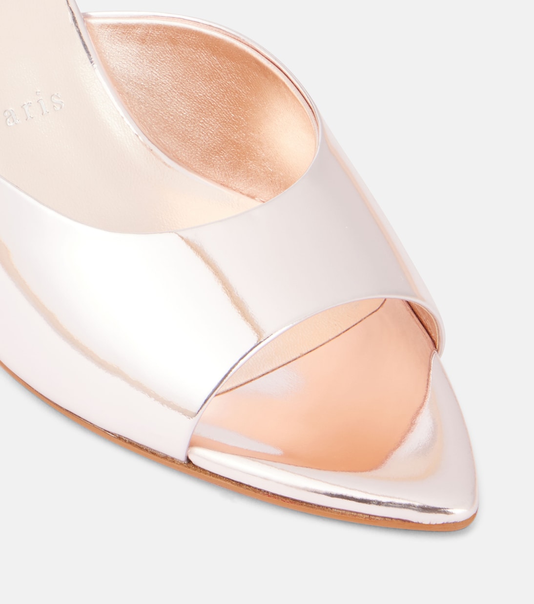 Mules Miss Z 80 in pelle metallizzata | Christian Louboutin