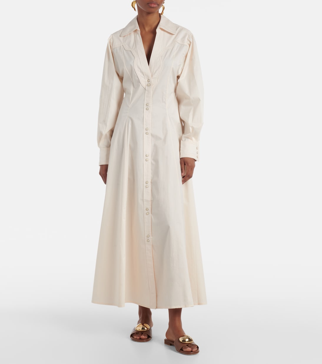 Vela De Cruz cotton-blend poplin wrap dress | Johanna Ortiz