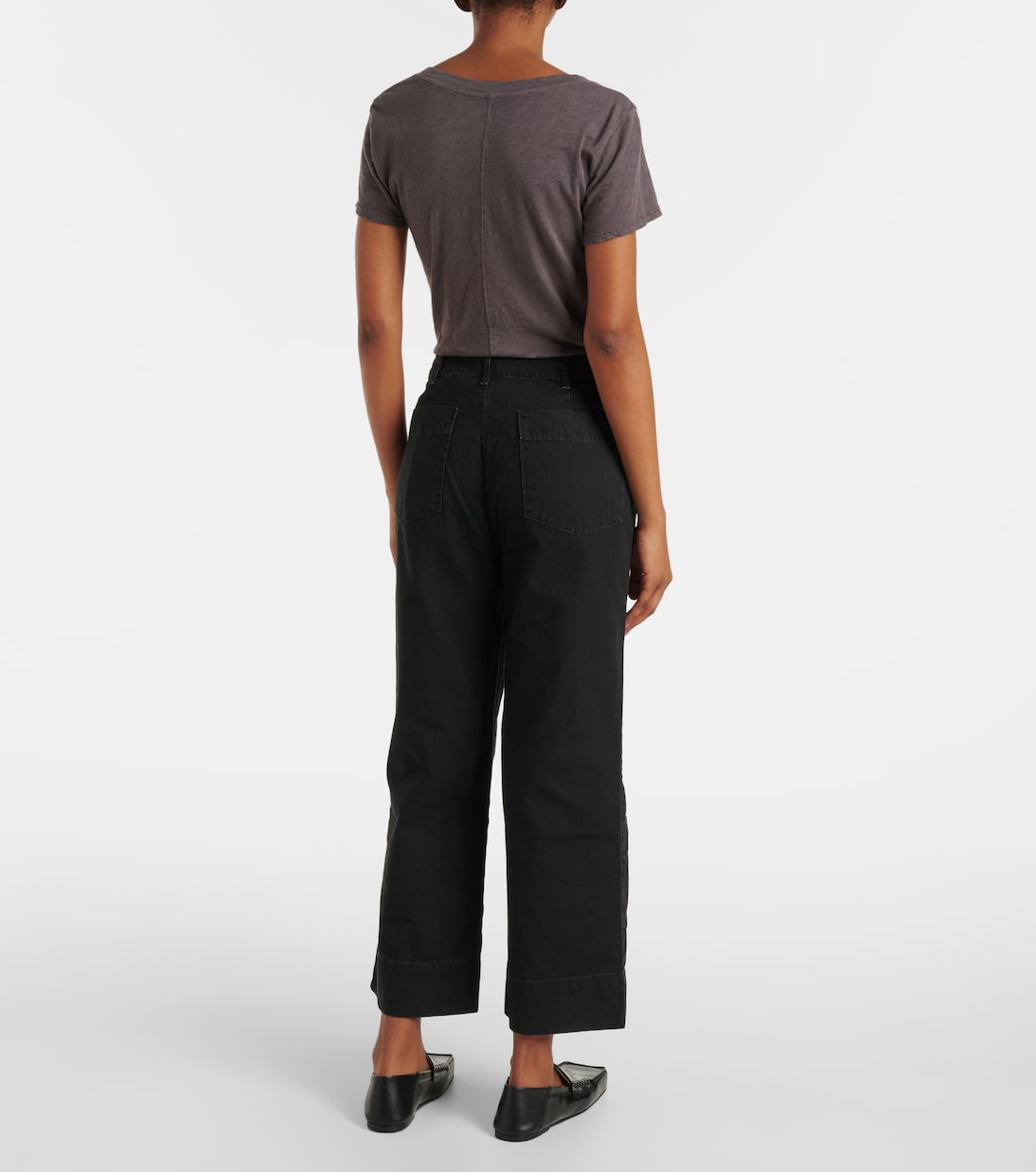 Pantaloni a gamba larga in canvas | Velvet