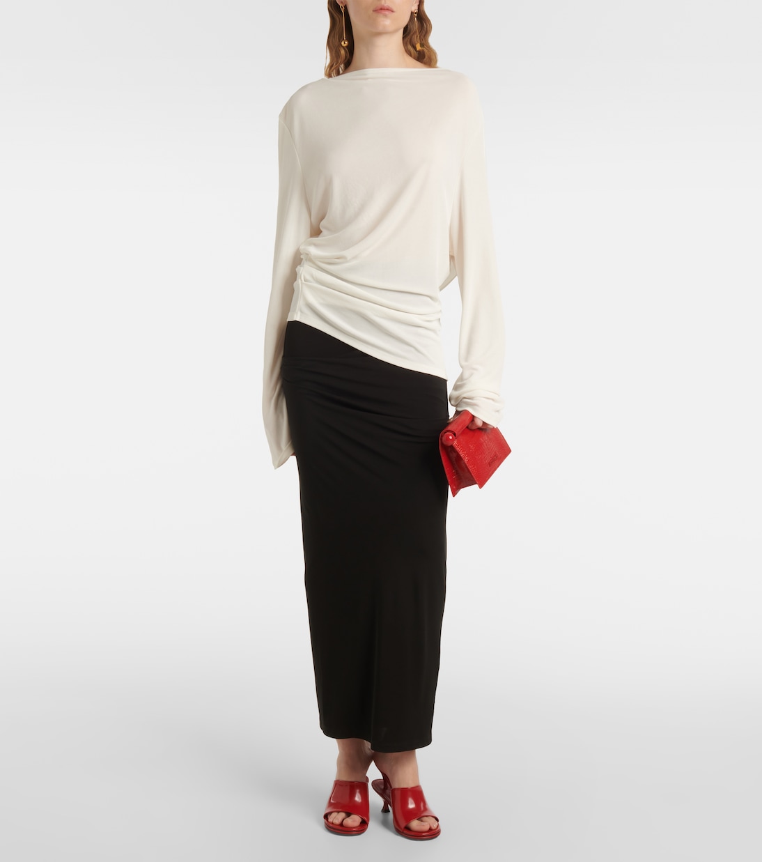 Croisière draped open-back crêpe jersey top | Jacquemus