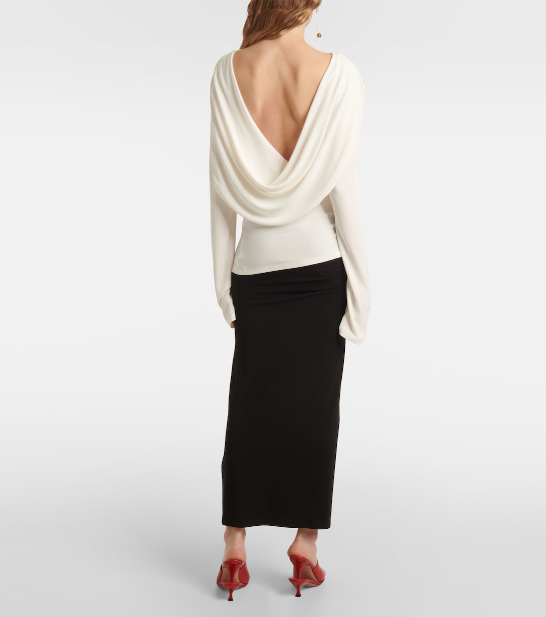 Croisière draped open-back crêpe jersey top | Jacquemus