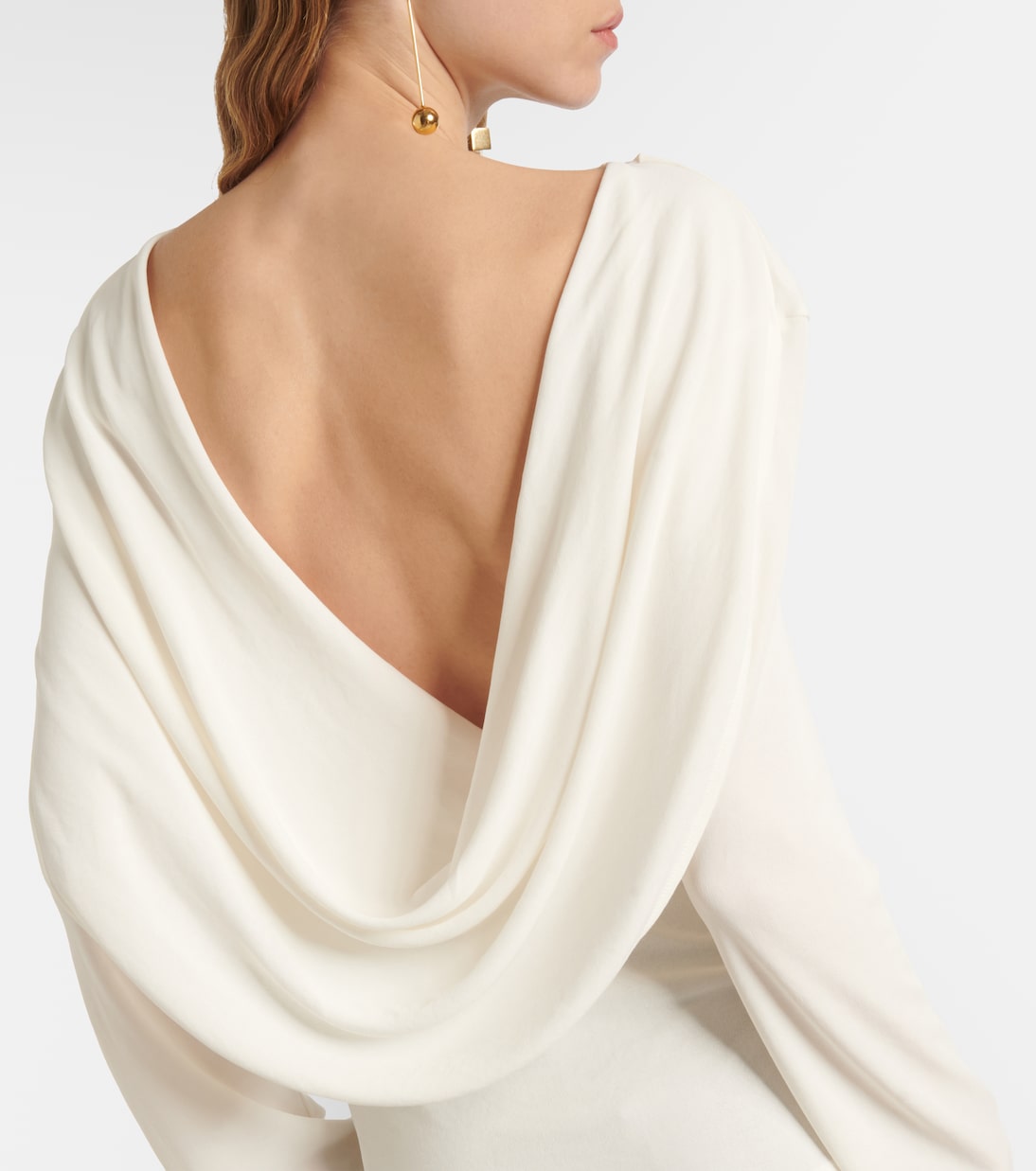 Croisière draped open-back crêpe jersey top | Jacquemus