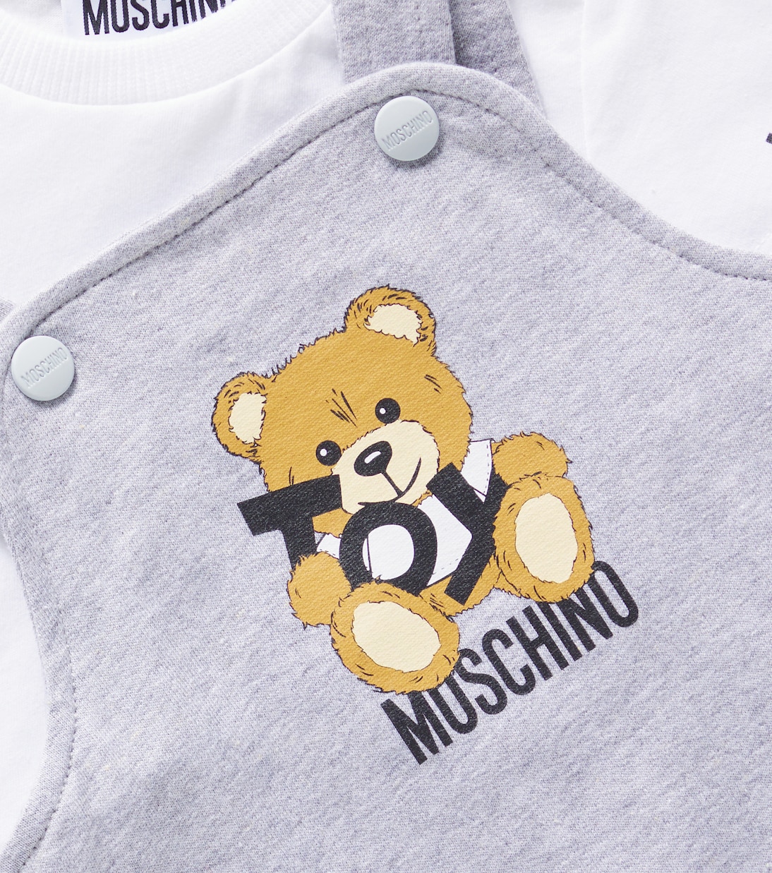 Bebé - set Teddy de camiseta y peto | Moschino Kids