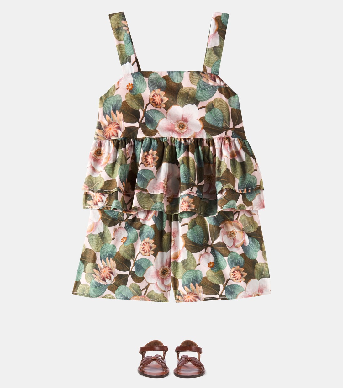 Top e shorts in cotone con stampa floreale | Tartine et Chocolat