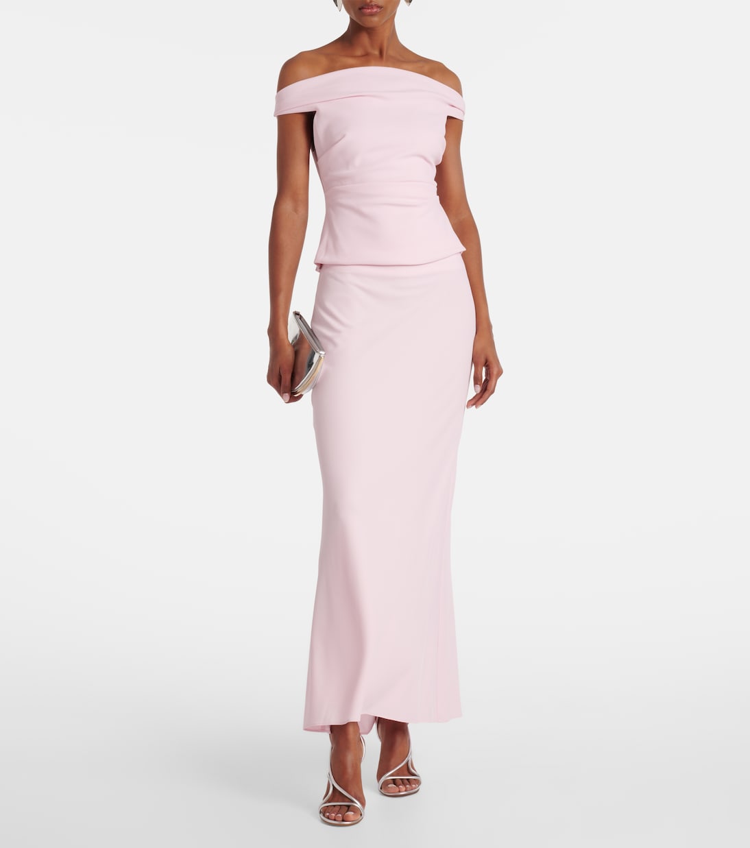 Draped off-shoulder crêpe corset | The Sei