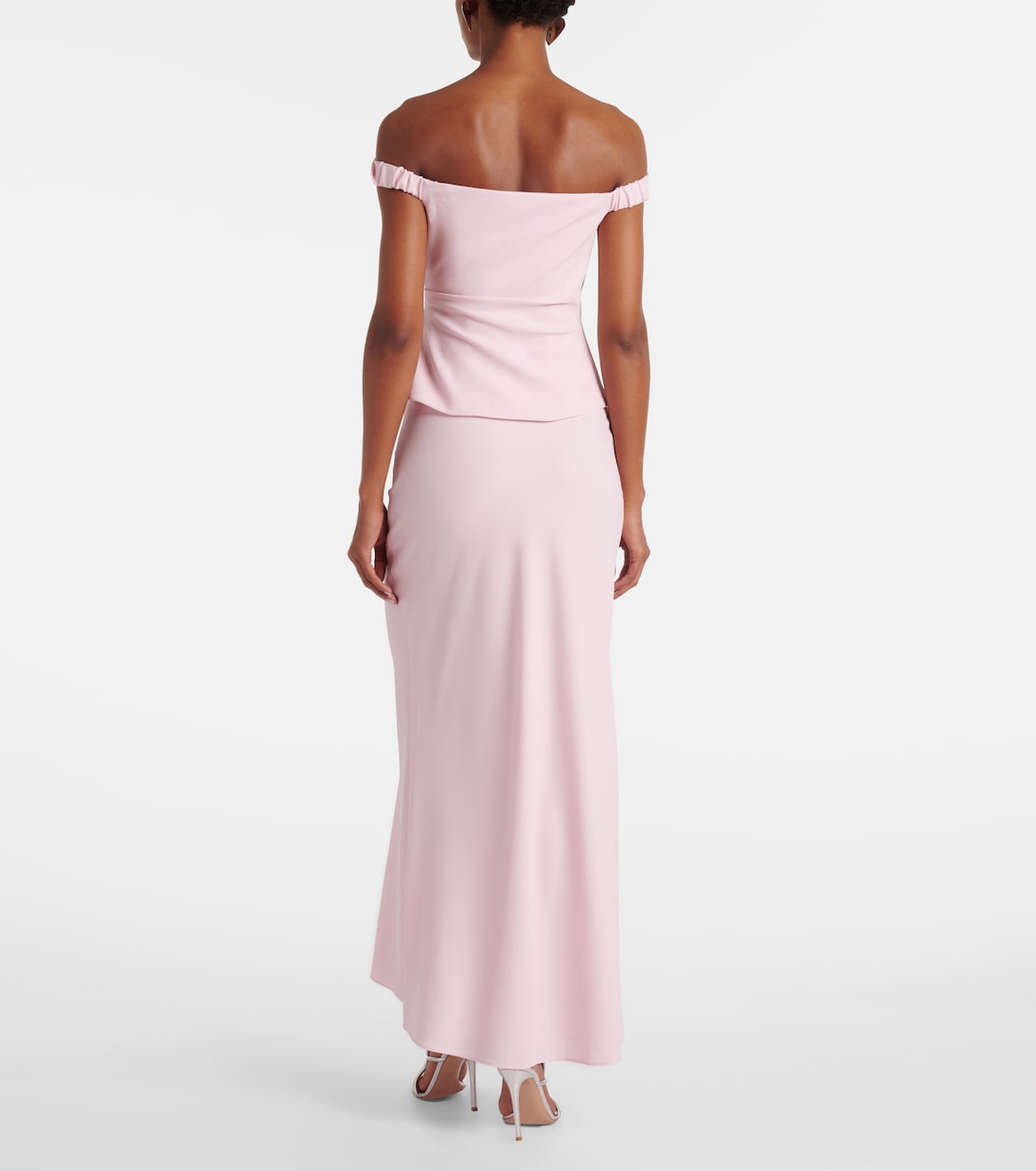 Draped off-shoulder crêpe corset | The Sei