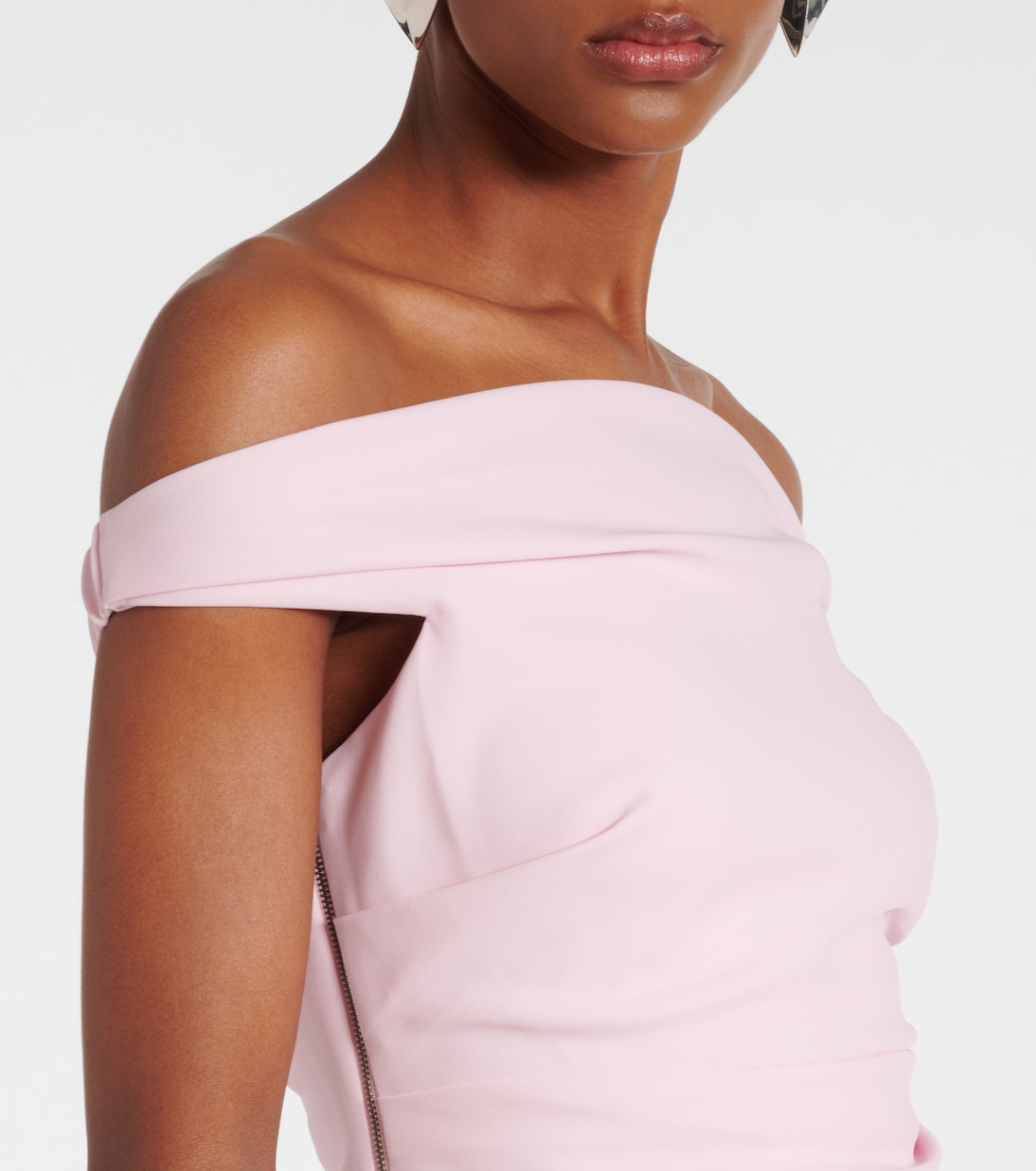Draped off-shoulder crêpe corset | The Sei