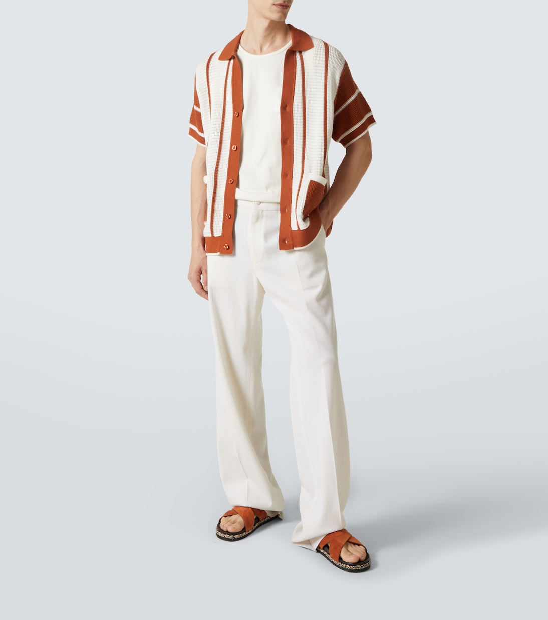 Camicia Fabricio in crochet di cotone | Frescobol Carioca