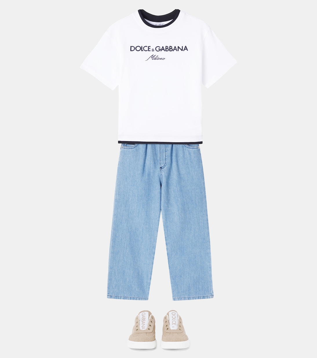 Canvas slip-on shoes | Dolce&Gabbana Kids