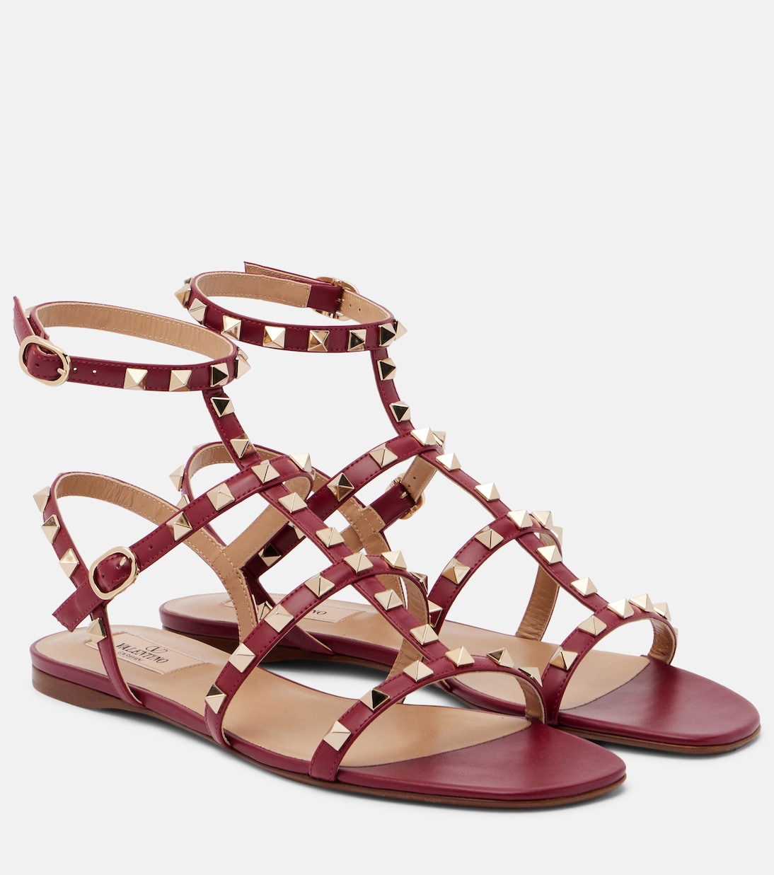 Sandalen Rockstud aus Leder | Valentino Garavani