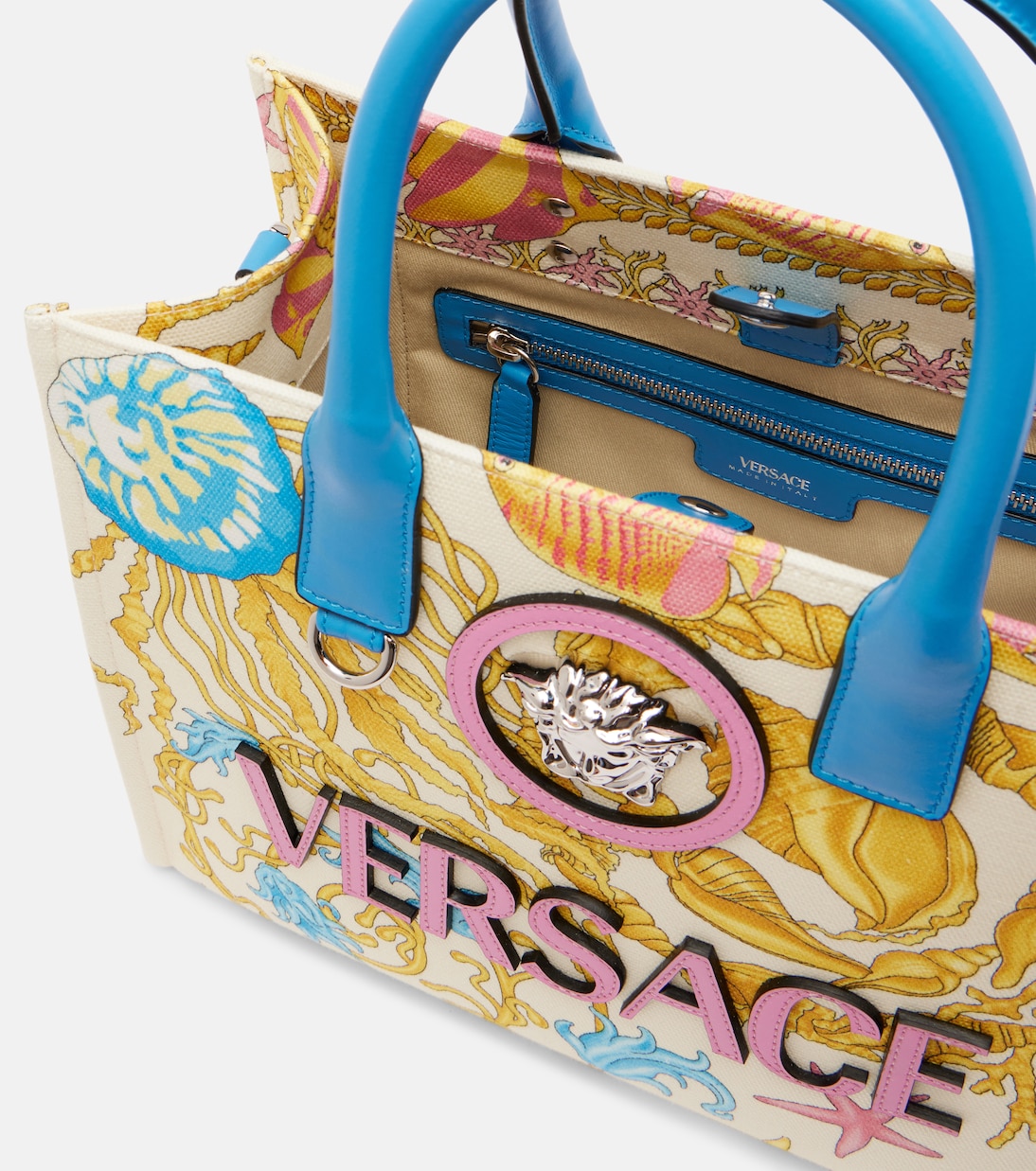 Cabas La Medusa Small imprimé en toile | Versace
