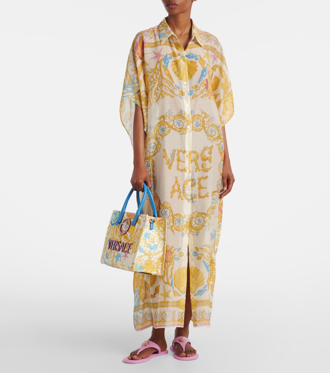 Cabas La Medusa Small imprimé en toile | Versace