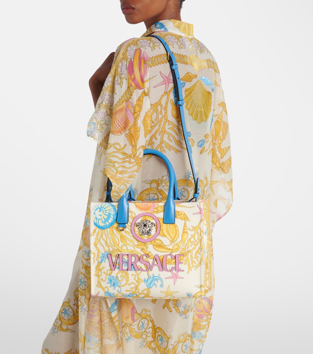 Cabas La Medusa Small imprimé en toile | Versace