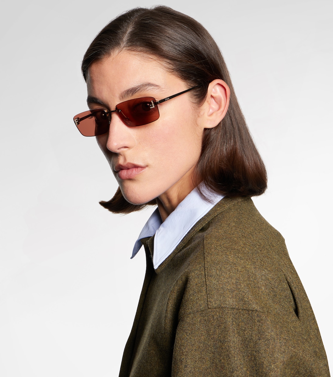 Fendi First Crystal rectangular sunglasses | Fendi